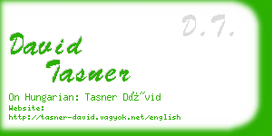 david tasner business card